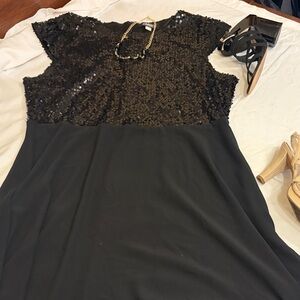 Elegant Black Sequin Dress